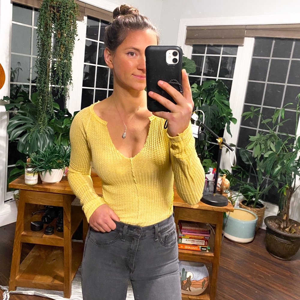 FP We the free distressed long sleeve t